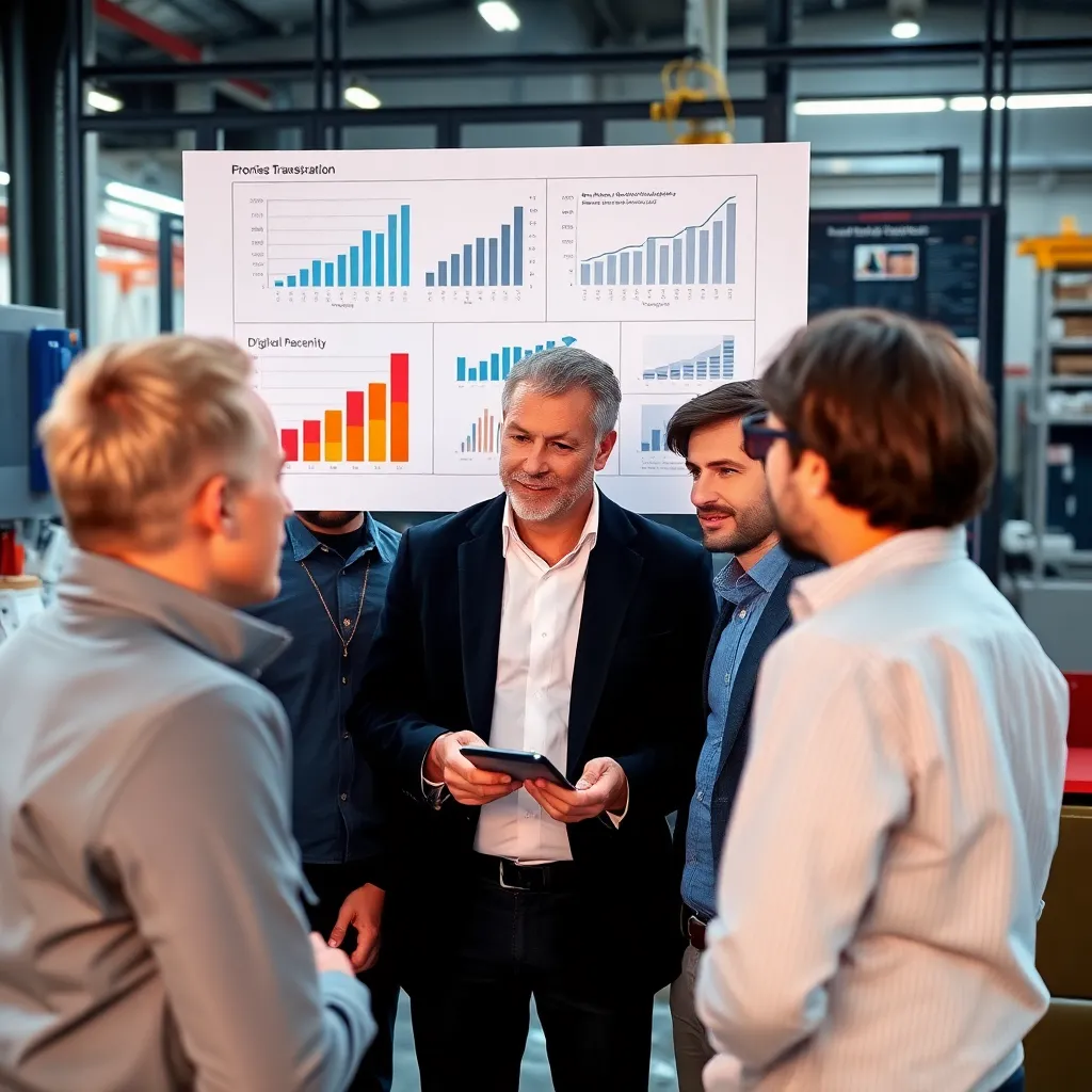 Mittelständisches Unternehmen während eines strategischen Transformationsprozesses