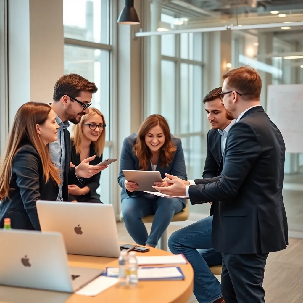 Professionelles Team während eines strategischen Workshops